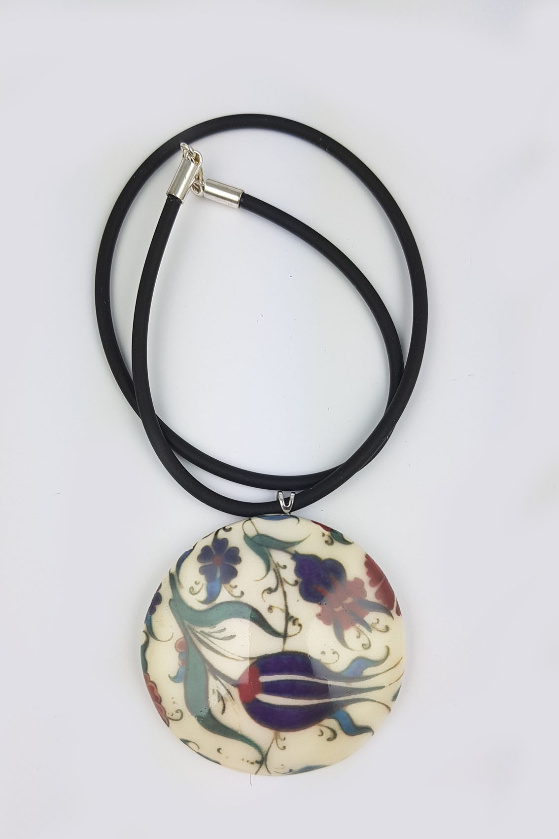 Iznik floral pendant